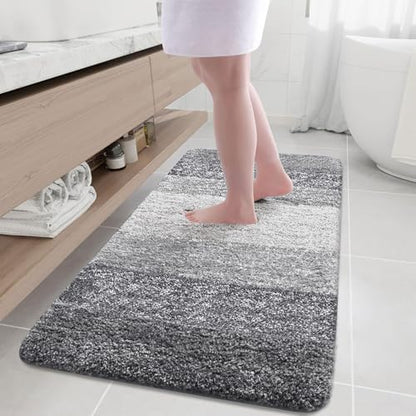 Arotive Microfiber Bathroom Rugs, Shaggy Soft Absorbent Bath Rug, 54x24