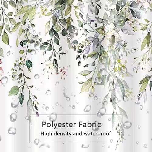 LLSCL Yellow Droop Leaves Fabric Shower Curtain Liner with Magnets, Tire Pattern Waterproof Hotel Quality, 72 x 72 Machine Washable