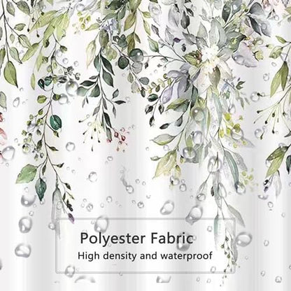 LLSCL Yellow Droop Leaves Fabric Shower Curtain Liner with Magnets, Tire Pattern Waterproof Hotel Quality, 72 x 72 Machine Washable
