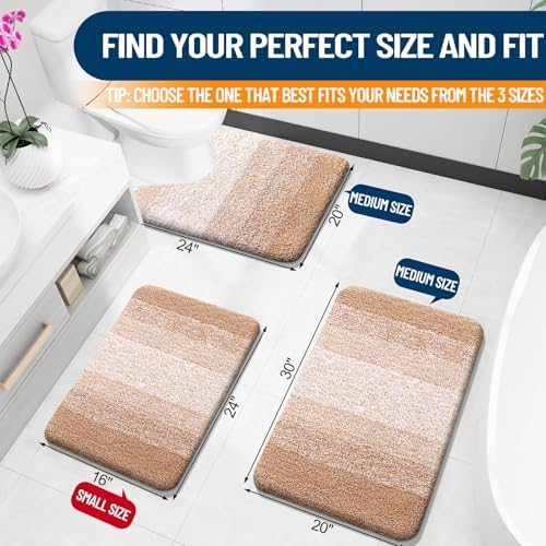 OLANLY Bathroom Runner Rug 40x24, Extra Soft Absorbent Microfiber Bath Rugs