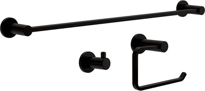 Franklin Brass Kildare (1-Pack) Toilet Paper Holder, Euro Single Post Tissue Roll Wall Mount TP Storage, Matte Black Bathroom Decor, Accessories KLD50-MB