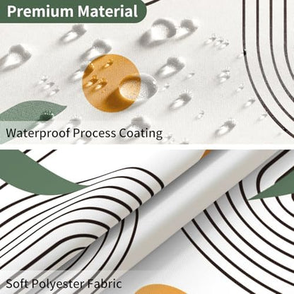 deFouliao Boho Shower Curtain, Modern Abstract Arch Waterproof Shower Curtain for Bathroom Bathtub Home Curtain Decor with Hooks, Machine Washable, 72''Wx72''L