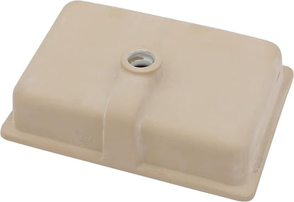 Dcolora Undermount Bathroom Sink Rectangle 18"x12" White Porcelain Ceramic Rectangular Vessel Sink Under Counter Lavatory Vanity Bath Sink Bowl Basin With Overflow