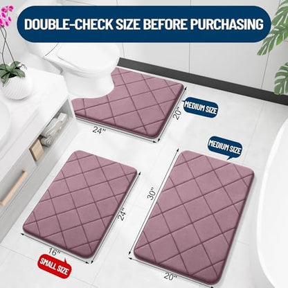 OLANLY Memory Foam Bath Mat 36x24, Ultra Soft and Absorbent Bathroom Rugs
