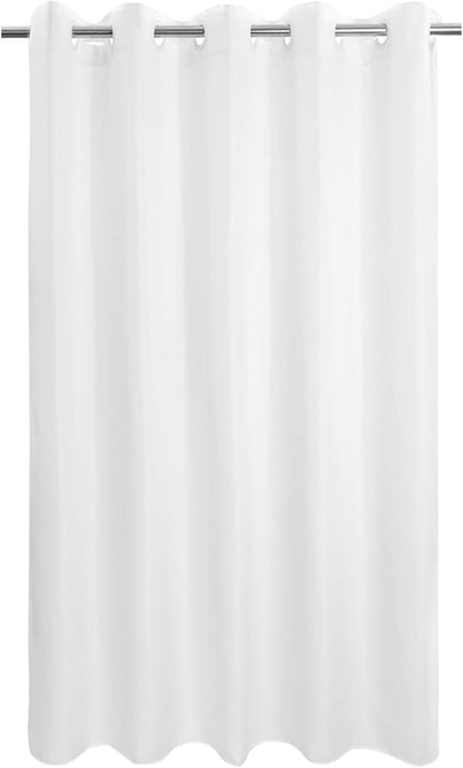 River Dream No Hook Long Shower Curtain or Liner Soft Microfiber - 78" Length Fabric Shower Curtain Liner Set, Machine Washable & Water Repellent, White, 71x80 | Waterproof Fabric Shower Curtain Set, Bottom Magnets, Soft & Machine Washable, 71W x 80H