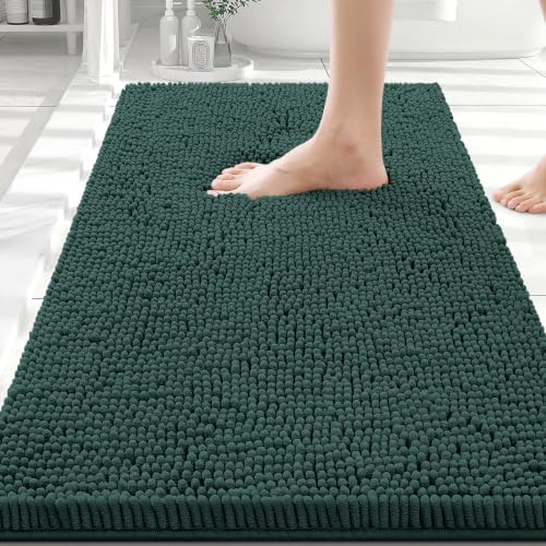 Smiry Bathroom Rugs 30X20, Luxury Chenille Extra Soft Absorbent Bath Mat