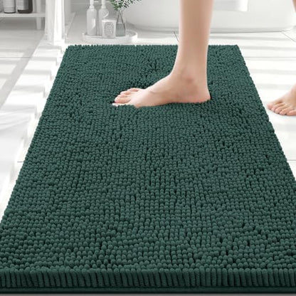 Smiry Bathroom Rugs 30X20, Luxury Chenille Extra Soft Absorbent Bath Mat