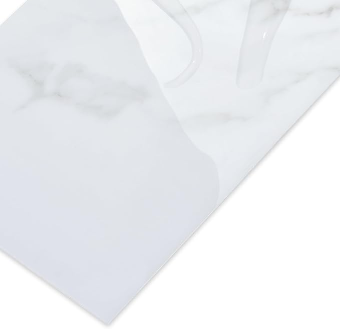 10-Sheet Subway Peel and Stick Backsplash, 12" x 24" Glossy Carrara White Acrylic Self Adhesive Waterproof Wall Stickers, Stick on Tiles for Kitchen Bathroom Shower