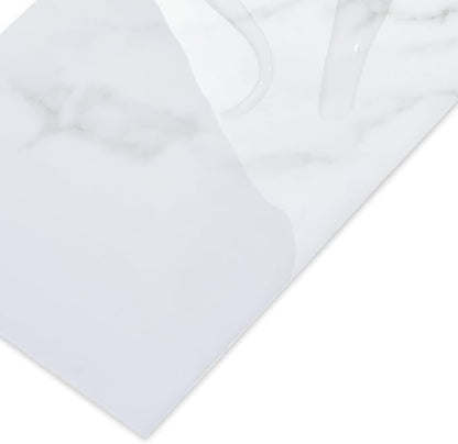 10-Sheet Subway Peel and Stick Backsplash, 12" x 24" Glossy Carrara White Acrylic Self Adhesive Waterproof Wall Stickers, Stick on Tiles for Kitchen Bathroom Shower