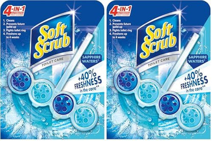 Soft Scrub 4-in-1 Rim Hanger Toilet Bowl Cleaner,Sapphire Waters,(Pack of 12)