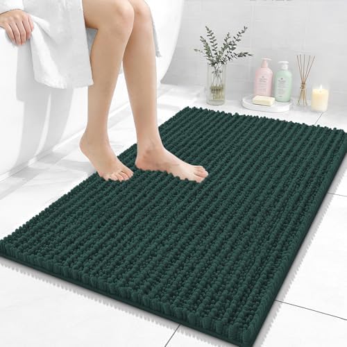 OLANLY Bathroom Rugs 36x24, Thick Soft Absorbent Chenille Bath Rugs