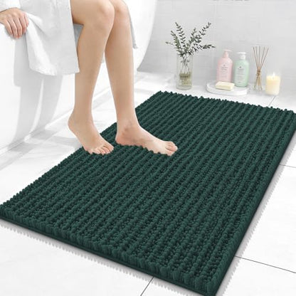 OLANLY Bathroom Rugs 36x24, Thick Soft Absorbent Chenille Bath Rugs