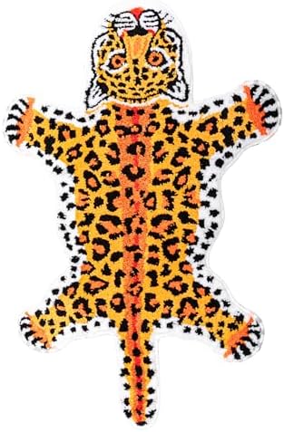 Orange Leopard Bath Mat Non Slip Absorbent Cartoon Rug 39.3x25.5in