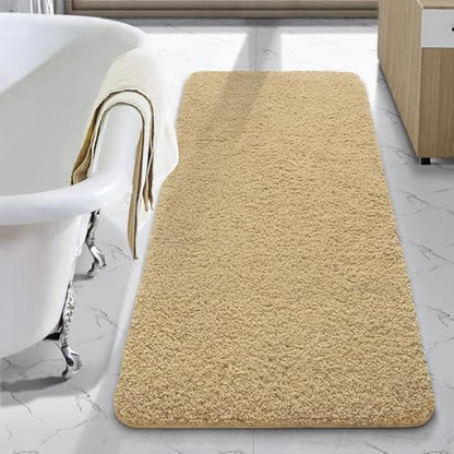 LOCHAS Bathroom Rug Runner 24x48 Inch, Bath Rugs Non Slip, Beige