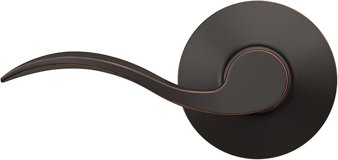 Schlage F10 ACC 716 Accent Door Lever, Hall & Closet Passage Lock, Aged Bronze