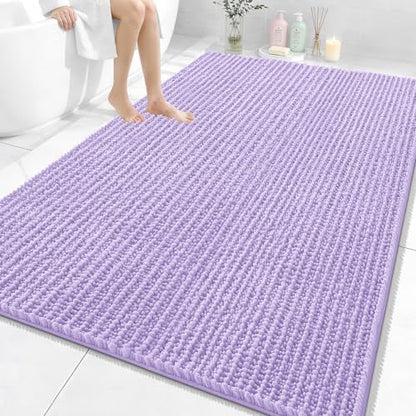 OLANLY Large Bathroom Rugs 70x46, Thick Soft Absorbent Chenille Bath Rugs