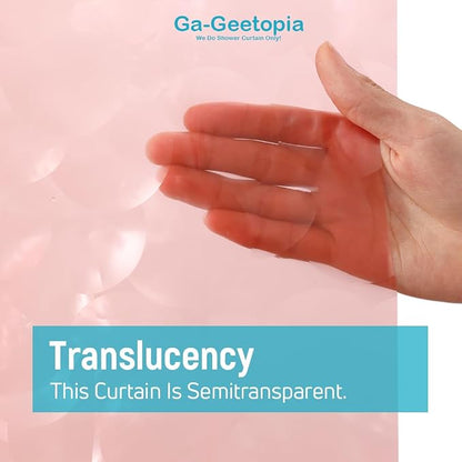 Ga-Geetopia EVA 3D Coral Pearl Water Cube Plastic Shower Curtain Liner - Premium Light Weight 72" x 72" Red Bathroom Shower Showroom Curtain Liner with Rustproof Metal Gromments and Weighted Magnet