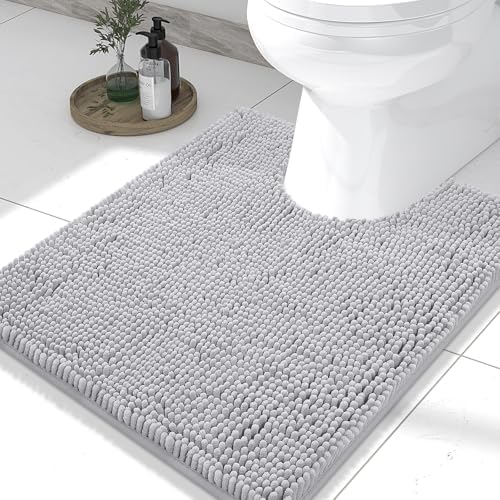 Smiry Toilet Rugs U-Shaped 24x20, Extra Soft Absorbent Contoured Bath Mat