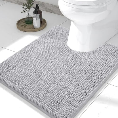 Smiry Toilet Rugs U-Shaped 24x20, Extra Soft Absorbent Contoured Bath Mat