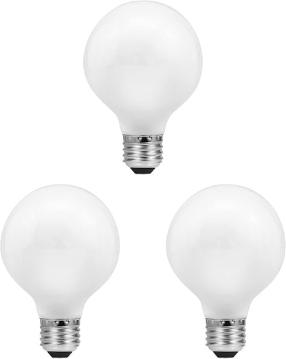 Sylvania Incandescent Double Life Décor Globe Light Bulb, 40W, G25, Medium Base, 265 Lumens, Frosted, 2850K, Soft White - 3 Pack (15345)