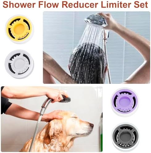 4pcs Shower Head Flow Restrictor, 1.5/1.8/2.5/3.0 GPM