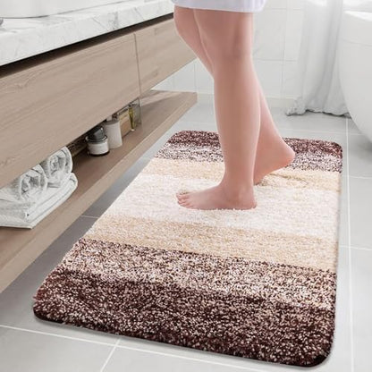 Arotive Microfiber Bathroom Rugs, Shaggy Soft Absorbent Bath Rug, 36x24