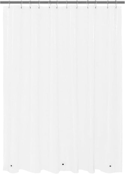 Mrs Awesome Clear Shower Curtain Liner with 3 Magnets, 69x70 Premium Flexible Sturdy Plastic Shower Curtain for Bathroom Lightweight, Waterproof, Clear