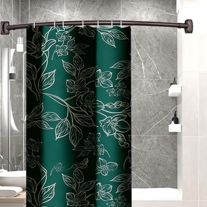 Bronze Curved Shower Curtain Rod 33-78 Inches Adjustable Shower Rods Curved Round Bowed Rust proof, Premium Stainless Steel Need To Drill Shower Curtain Rod for Bathroom, Bathtub, Stall
