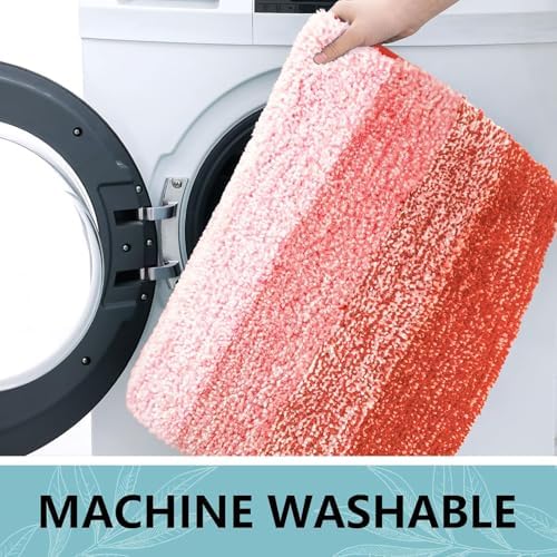 Arotive Microfiber Bathroom Rugs, Shaggy Soft Absorbent Bath Rug, 24x16