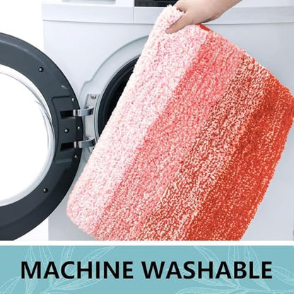 Arotive Microfiber Bathroom Rugs, Shaggy Soft Absorbent Bath Rug, 24x16