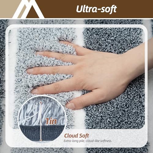 COSY HOMEER Bathroom Rugs 30x20, Ultra Soft Absorbent Bath Mat