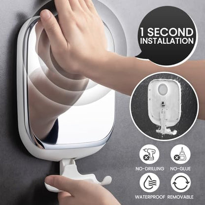 TAILI Shower Mirror Fogless for Shaving,Fogless Mirror for Shower with Tray