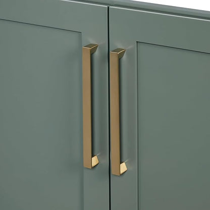 ARIEL Loren 60-inch Bathroom Vanity Base Cabinet,Solid Wood, 4 Soft Closing Doors, 3 Dovetail Drawers, Vintage Green