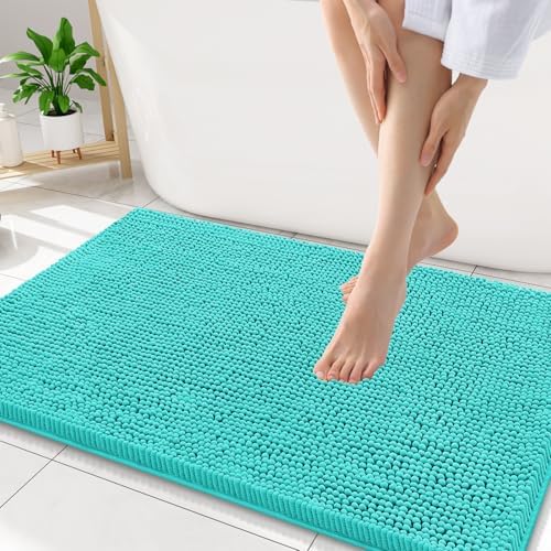 Smiry Bathroom Rugs 34X21, Luxury Chenille Extra Soft Absorbent Bath Mat
