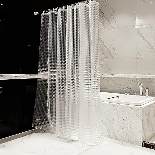 Bostofy Heavyweight 8G Bathroom Shower Stall Curtain Liner, 72' W x 72' H Waterproof, Shower Curtain or Liner for Shower Stall/Bathtub