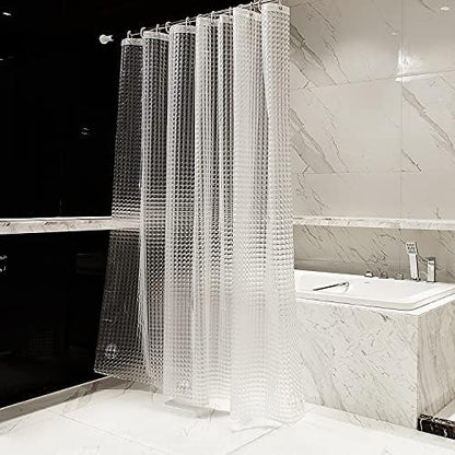 Bostofy Heavyweight 8G Bathroom Shower Stall Curtain Liner, 72' W x 72' H Waterproof, Shower Curtain or Liner for Shower Stall/Bathtub