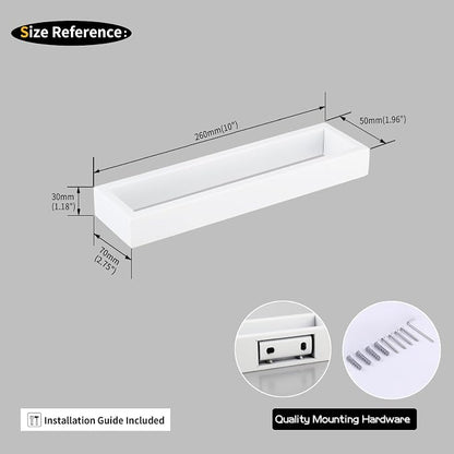 GERZWY SUS304 Stainless Steel Towel Holder Towel Hanger Towel Ring for Bathroom Lavatory Wall Mount Contemporary Style, White