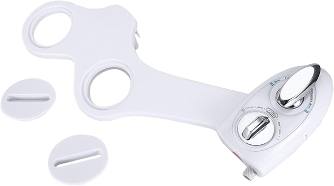 NonElectric Mechanical Bidet Toilet Seat With AdjustableWater Spray Attachment Single Retractable Self Nozzle, Rear and Feminine,Water