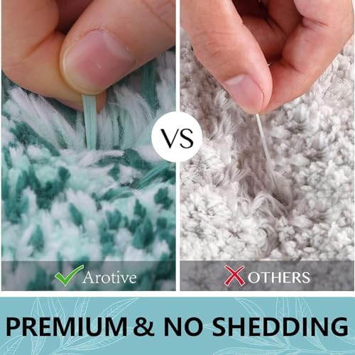 Arotive Microfiber Bathroom Rugs, Shaggy Soft Absorbent Bath Rug, 44x24