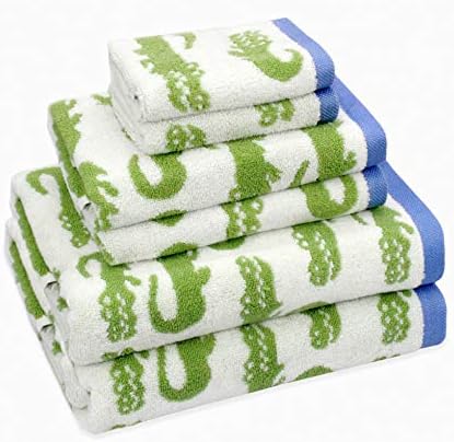 ORIGINAL KIDS 6 Piece Towel Set - 100% Cotton Jacquard Bathroom Towel Set