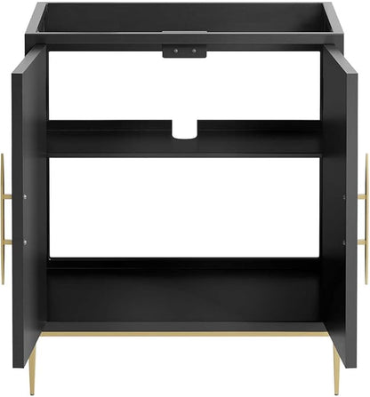 Modway Awaken Bathroom Vanity Cabinet, 30", Black