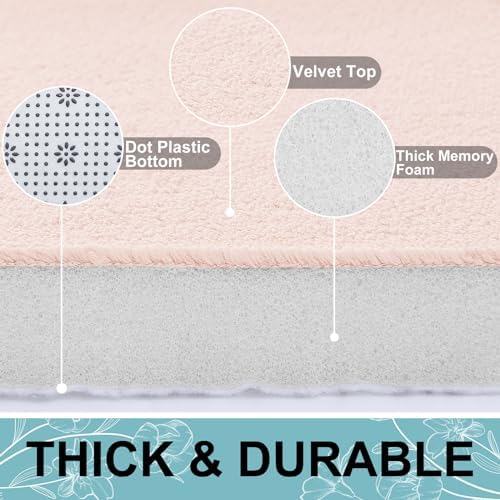 Smiry Memory Foam Bath Mat 47x24, Extra Soft and Absorbent Bathroom Rugs