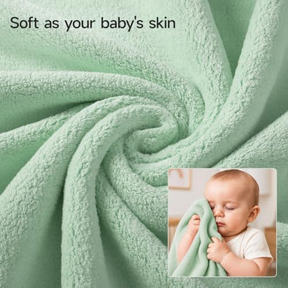 REDKISS Pack of 6 Towel Set - 2 Extra Large Bath, 2 Hand, 2 Washcloths, Ultra Soft & Highly Absorbent, Quicker to Dry, Green Towels for Bathroom, Spa, Hotel, Gym