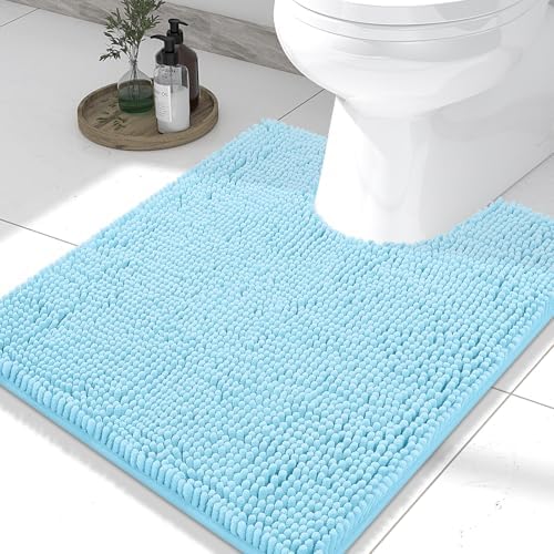Smiry Toilet Rugs U-Shaped 24x20, Extra Soft Absorbent Contoured Bath Mat