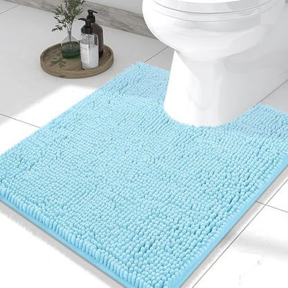 Smiry Toilet Rugs U-Shaped 24x20, Extra Soft Absorbent Contoured Bath Mat