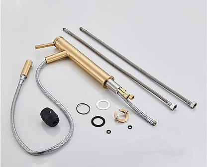 Basin Faucet Gold Brass Single Lever hot Cold Pull Out wash Hair Basin Faucet chome Black Toilet Sink Faucet Water Crane Mixer