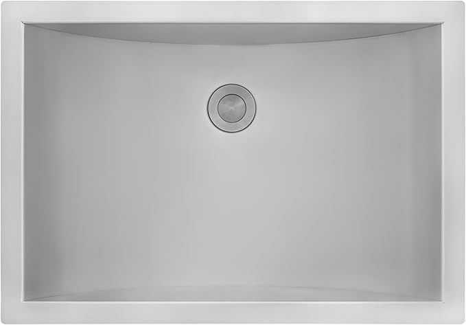 Ruvati 18 x 12 inch Rectangular Stainless Steel Bathroom Sinks -16 Gauge Stainless Steel Bathroom Sink with Brushed Finish hides scratches - Easy-to-Clean Undermount Sink - RVH6110