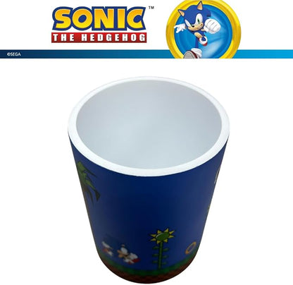 Sega Sonic The Hedgehog Gamer Kids Toothbrush Holder - Makeup Brushes/Pens Tumbler, (Officially Licensed Product) By Franco