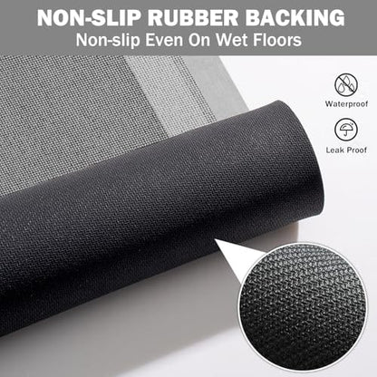 YDKGL Non Slip Bath Mat Long Ultra Thin Bathroom Rugs Runner Fit Under Door