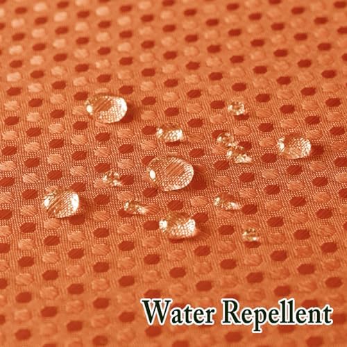 Gibelle No Hook Cloth Burnt Orange Shower Curtain with Liner, 72x80
